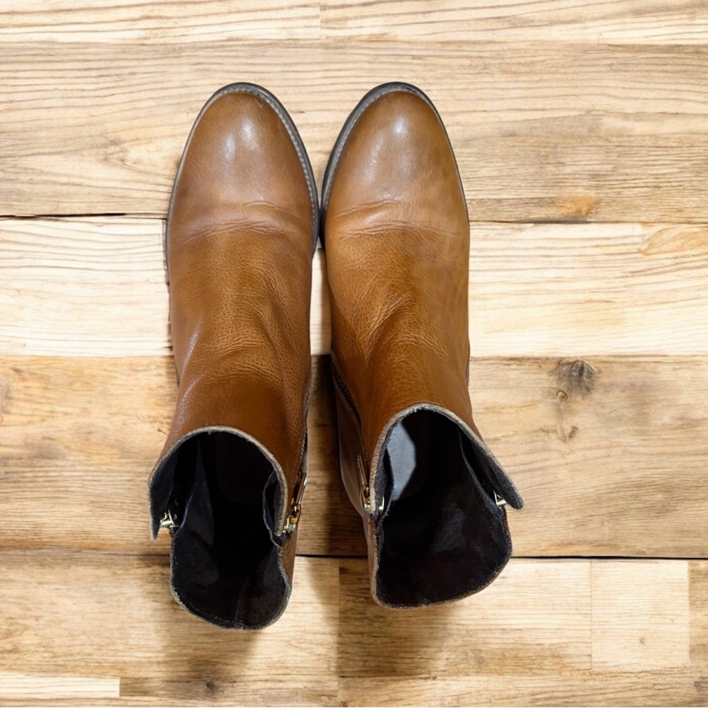 David Tyler, Tan Leather Ankle Boots, Size 37, Made in Spain